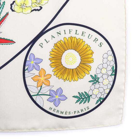 HERMES Black Silk Scarf - Picture 7 of 9